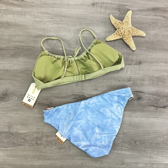 ☀️BILLABONG☀️ TANLINES COCO BRALET RIDES AND TIDES REVALUTION BIKINI SET - Picture 11 of 14